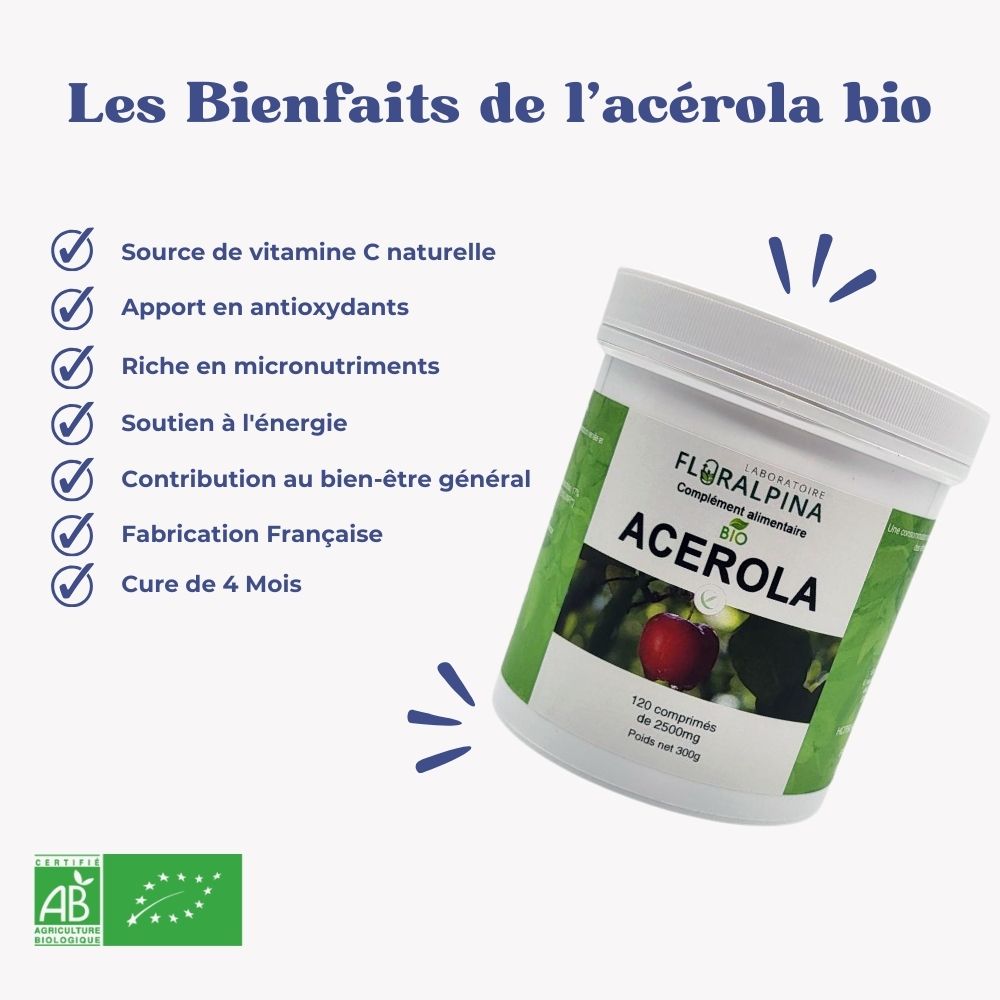 Achat Acérola bio comprimés