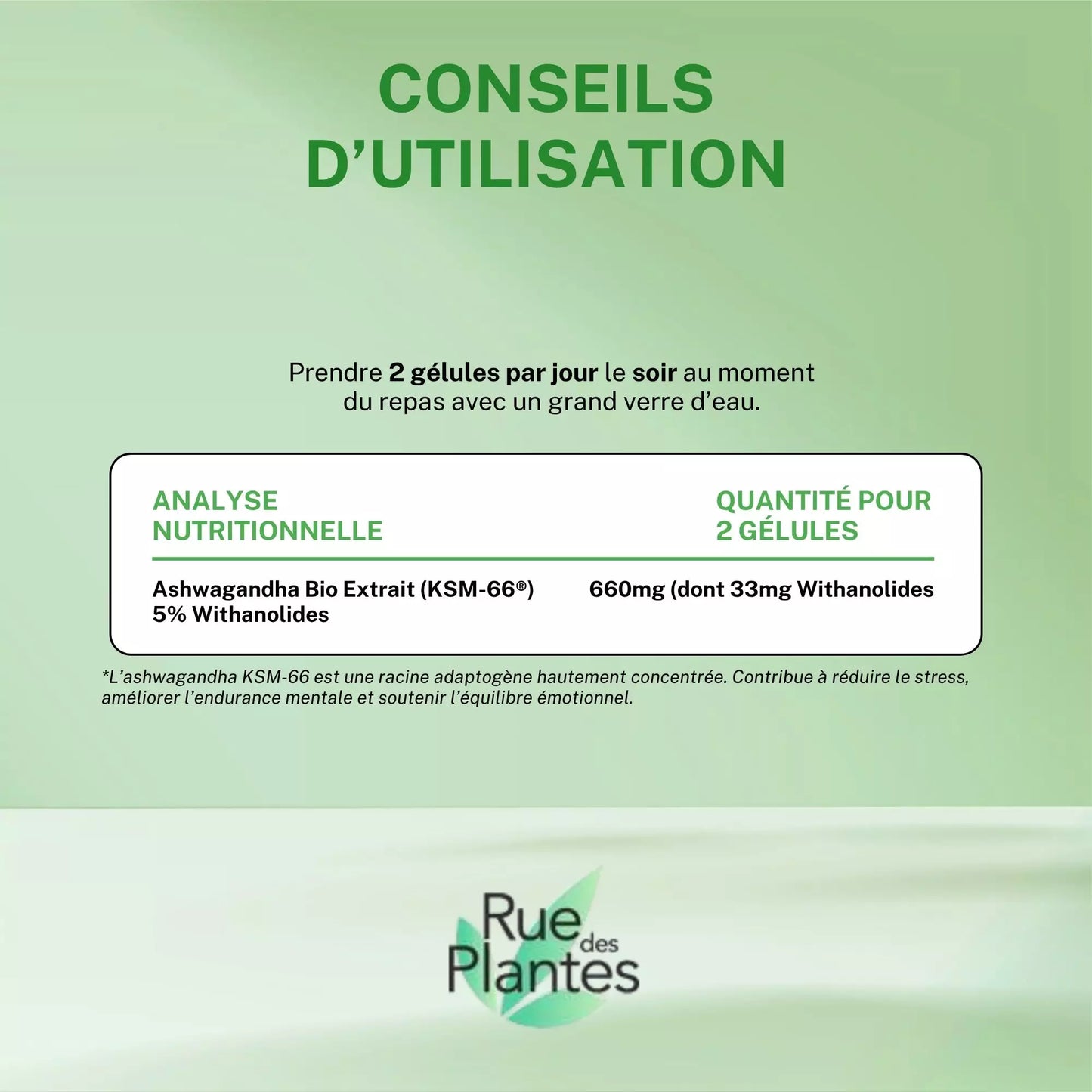 Achat Ashwagandha Bio Extrait 5% Withanolides - KSM-66®