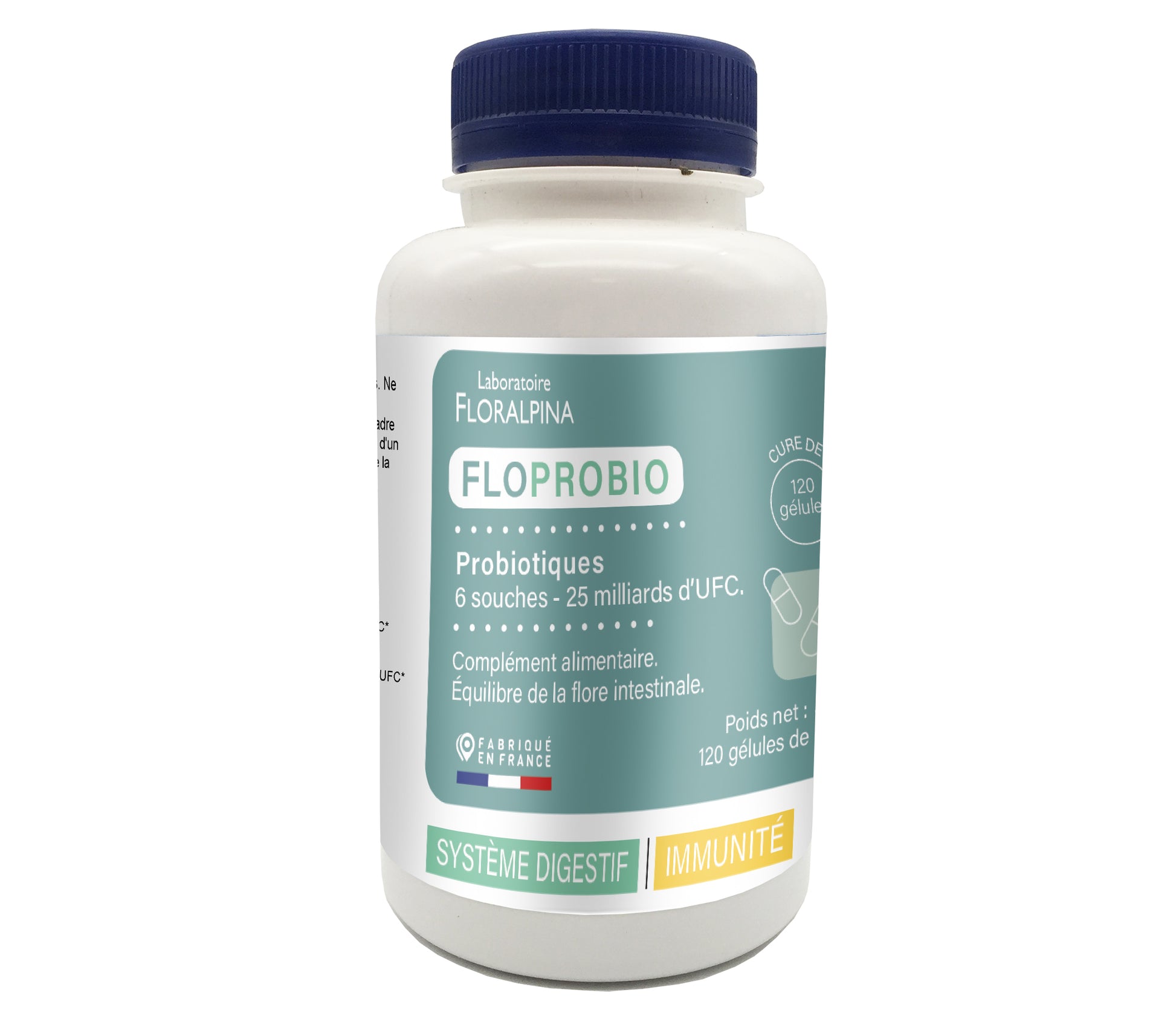 Floprobio (probiotiques) - 6 souches - 25 miliards d'UFC - Rue Des Plantes