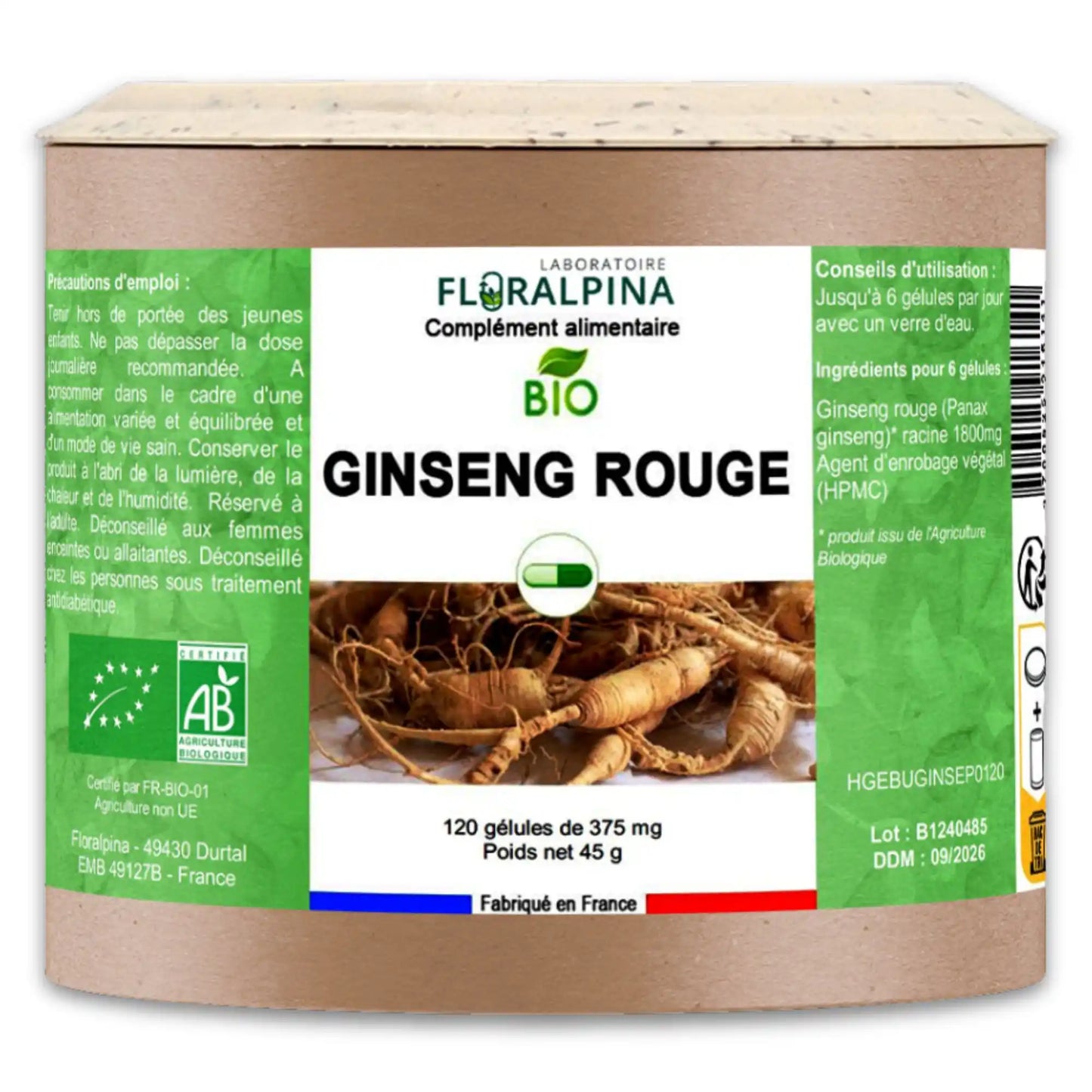 Achat Ginseng Rouge Bio