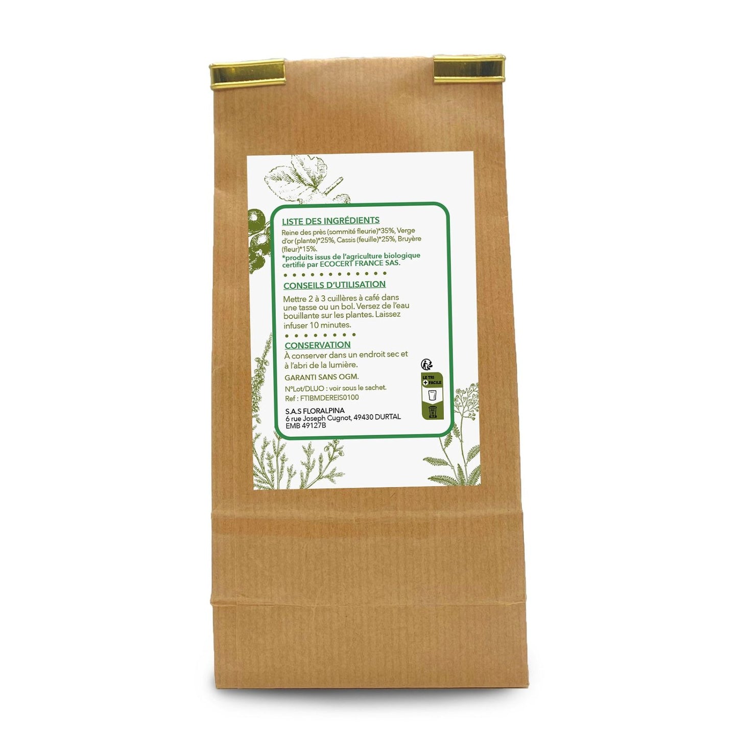 Achat Tisane détox reins bio - Rue Des Plantes