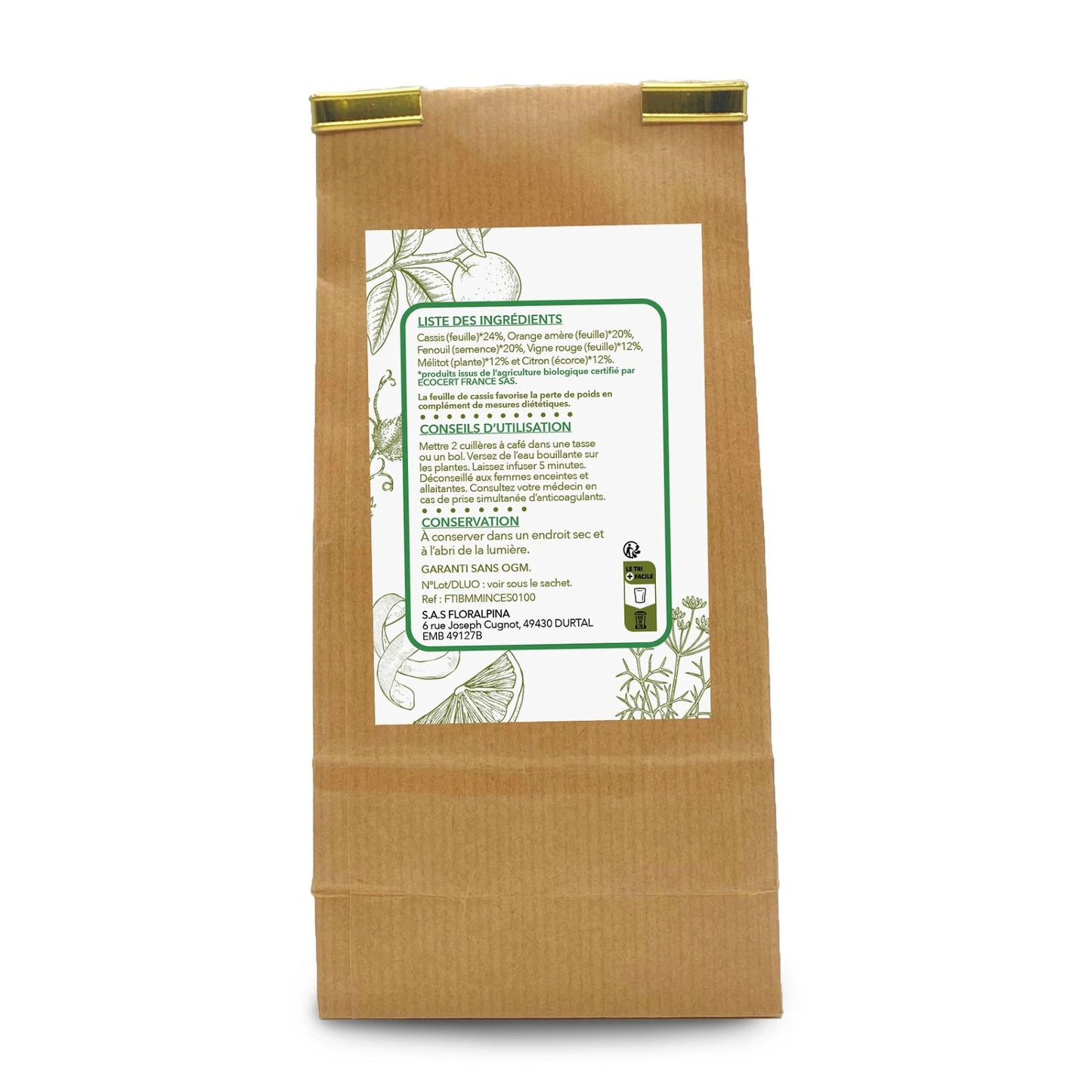Achat Tisane minceur bio - Rue Des Plantes