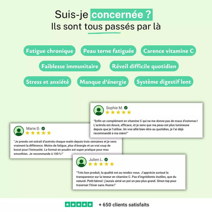 Acérola Extrait 25% Vitamine C Poudre