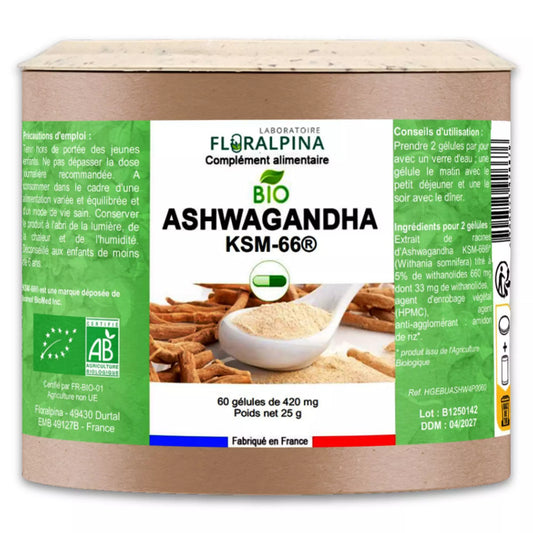 Achat Ashwagandha Bio Extrait 5% Withanolides - KSM-66®