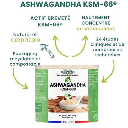 Ashwagandha bio - KSM-66® - Rue Des Plantes