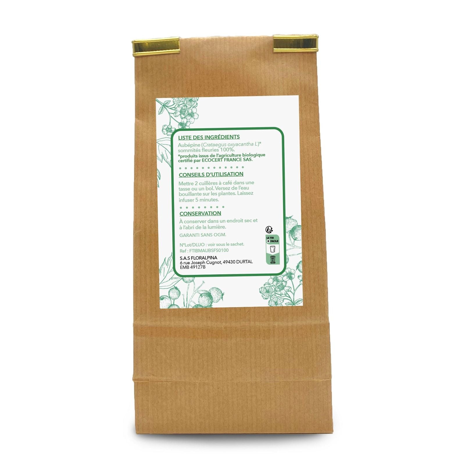 Aubépine sommités fleuries BIO Tisane - Rue Des Plantes