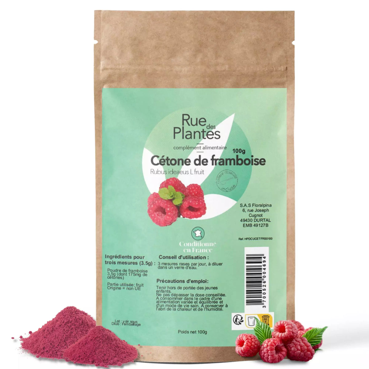 Gélules De Cétones De Framboise 1000 Mg Fearathe - Complément Perte De Poids - Régime Kéto - 30/60/120 Gélules