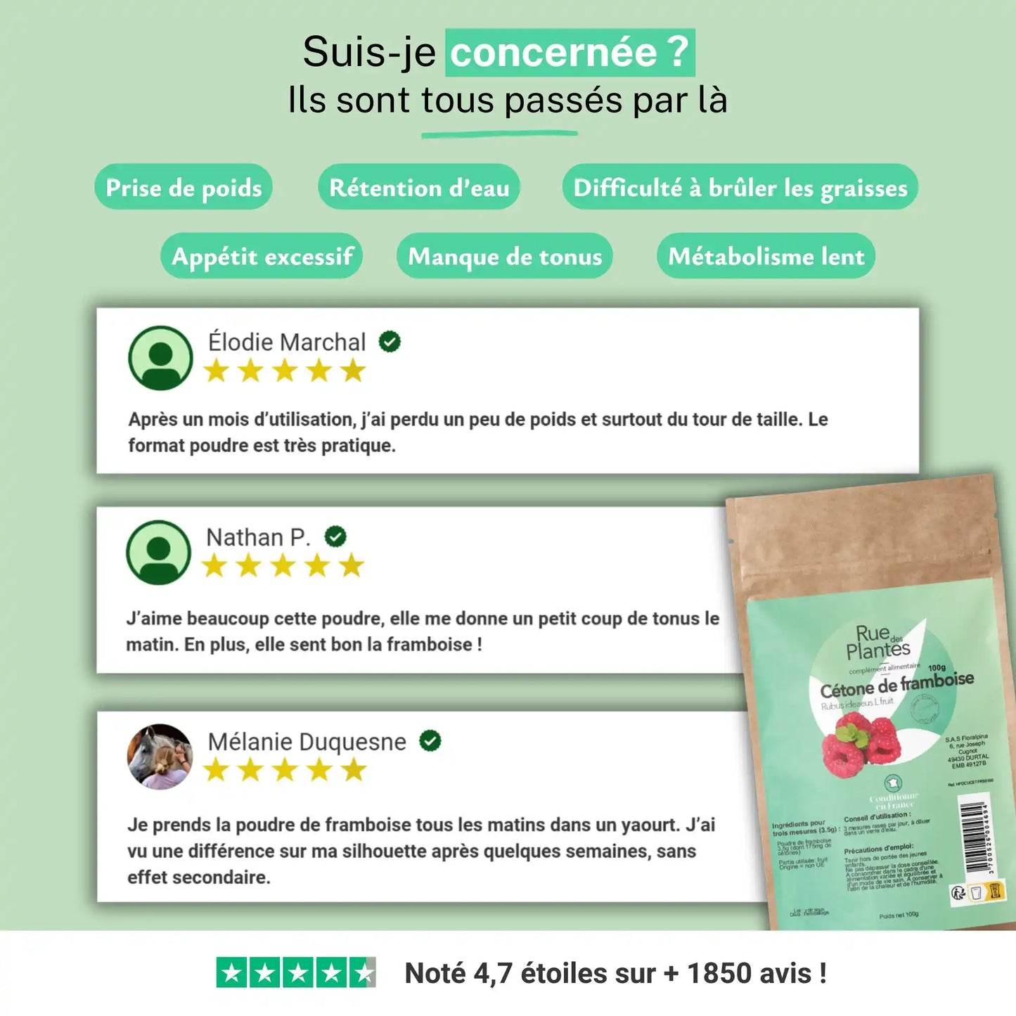 Achat Framboise Extrait 5% de Cétone Poudre