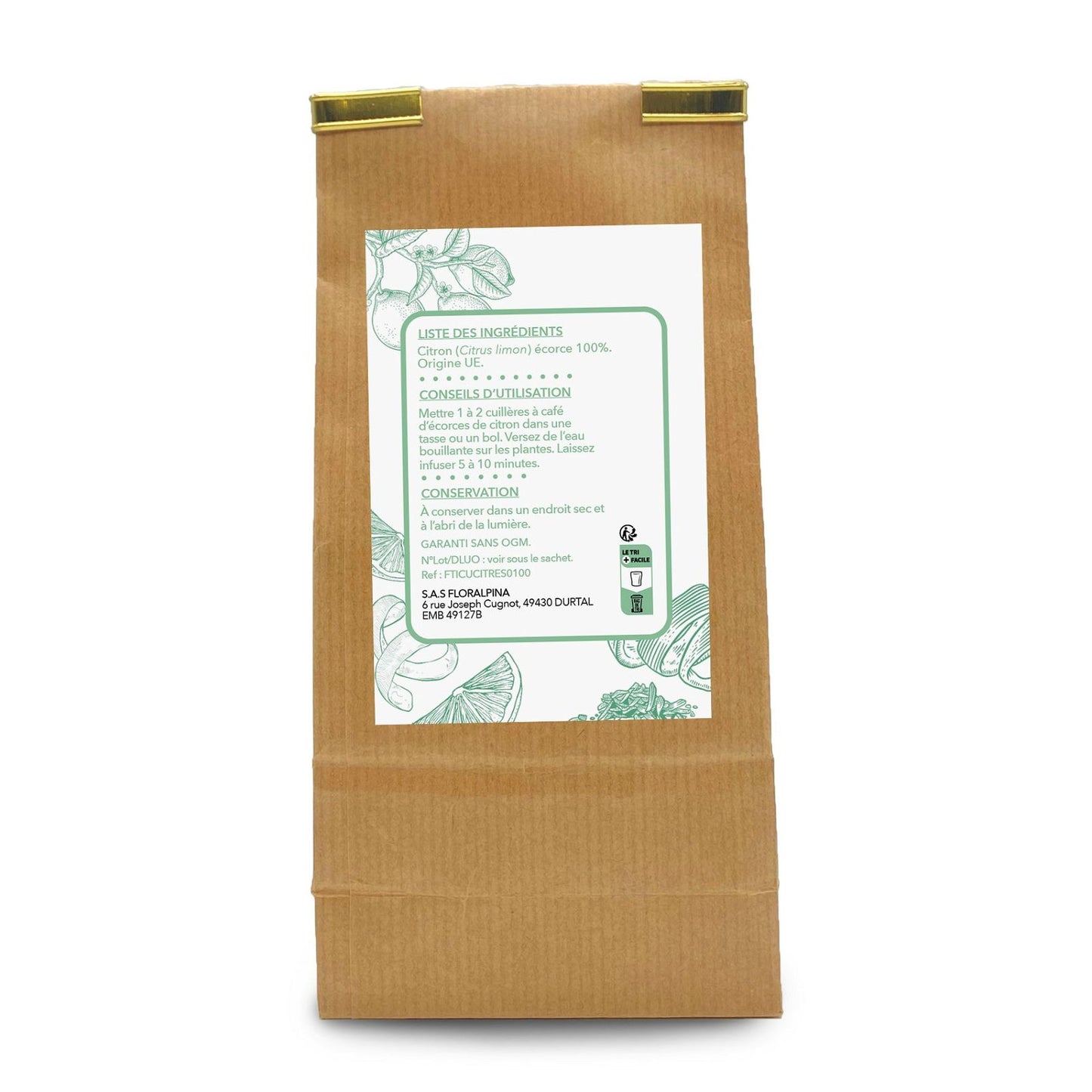Achat Citron Écorce Tisane - Rue Des Plantes