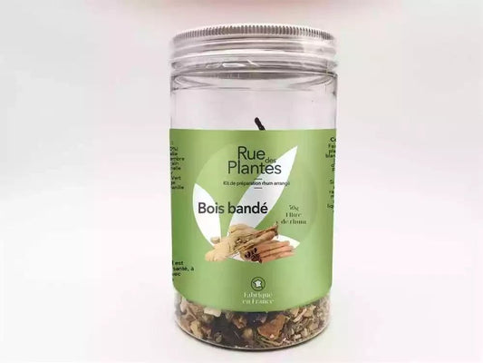 Achat Kit de préparation pour rhum arrangé bois bandé - Rue Des Plantes