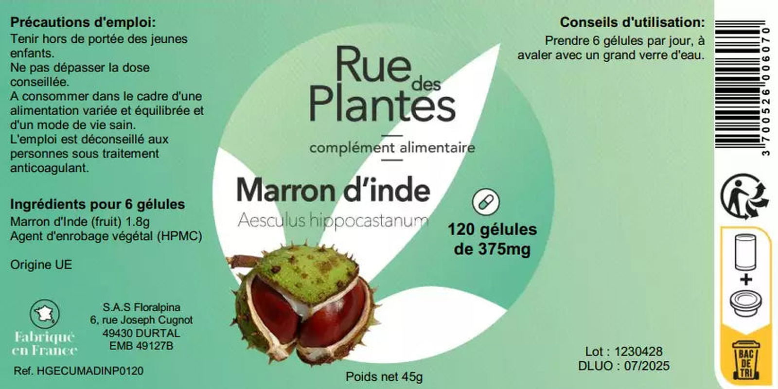 Marron d'inde - Rue Des Plantes
