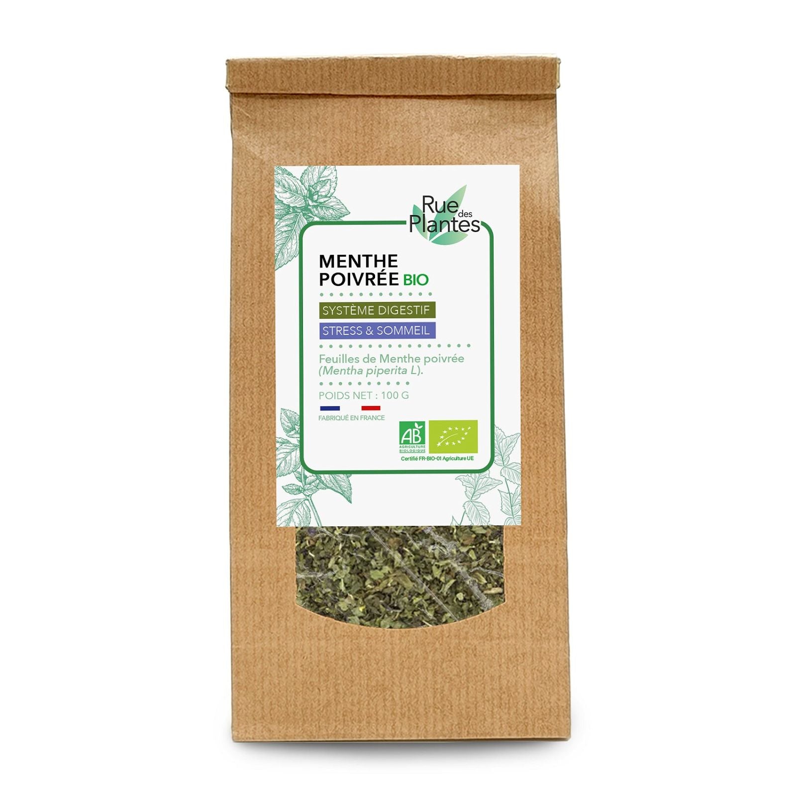 Menthe poivrée bio Tisane - Rue Des Plantes