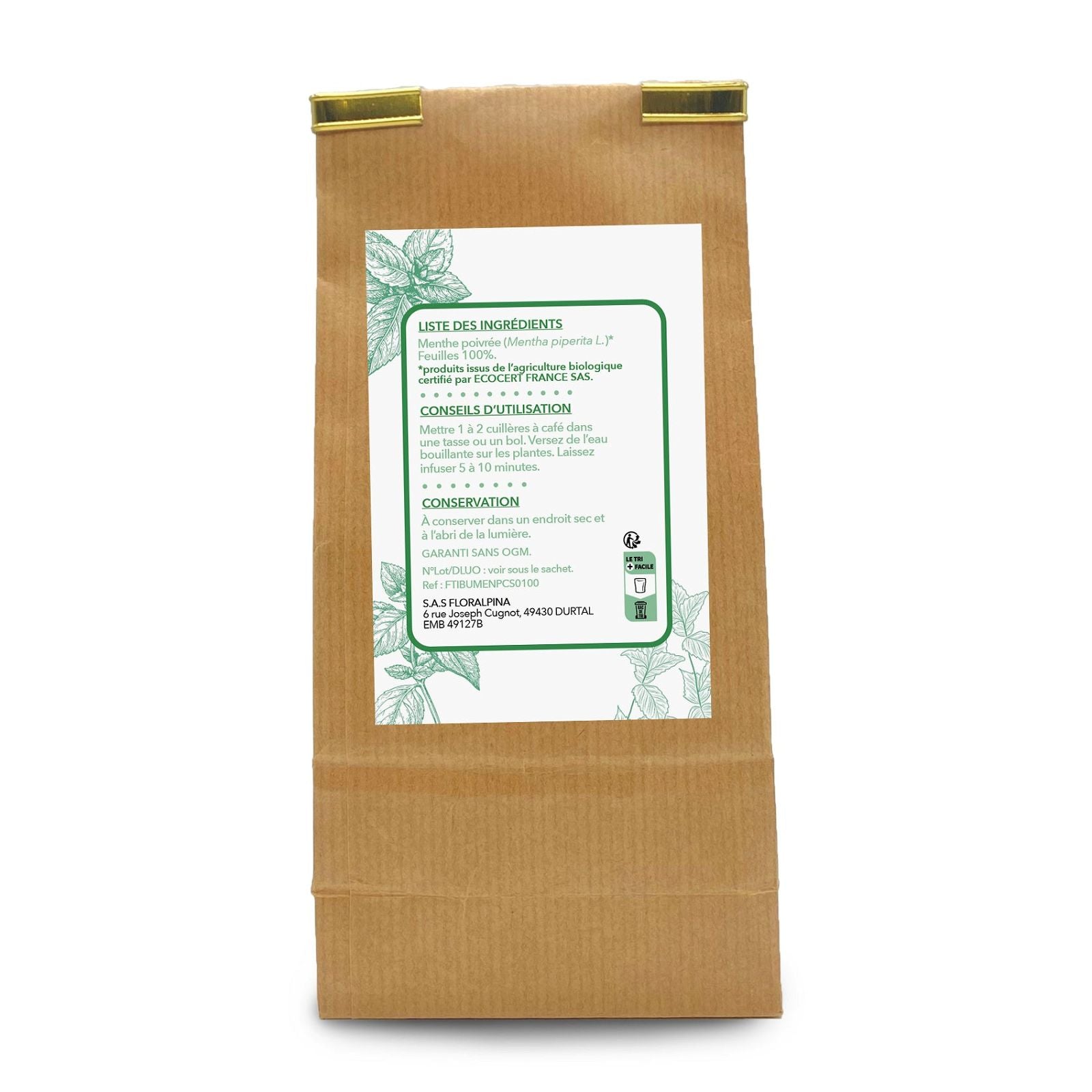 Menthe poivrée bio Tisane - Rue Des Plantes