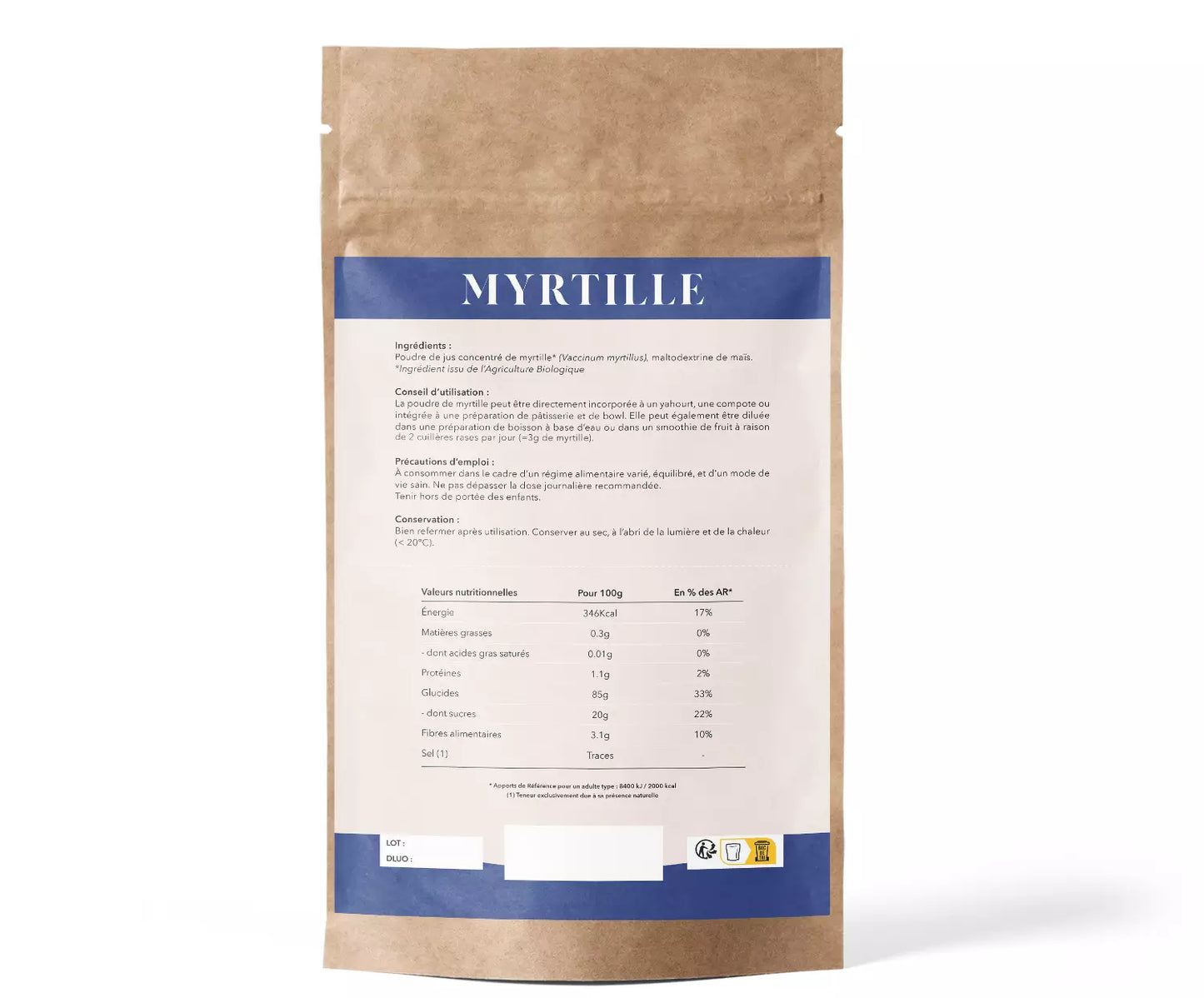 Achat Myrtille Bio Poudre