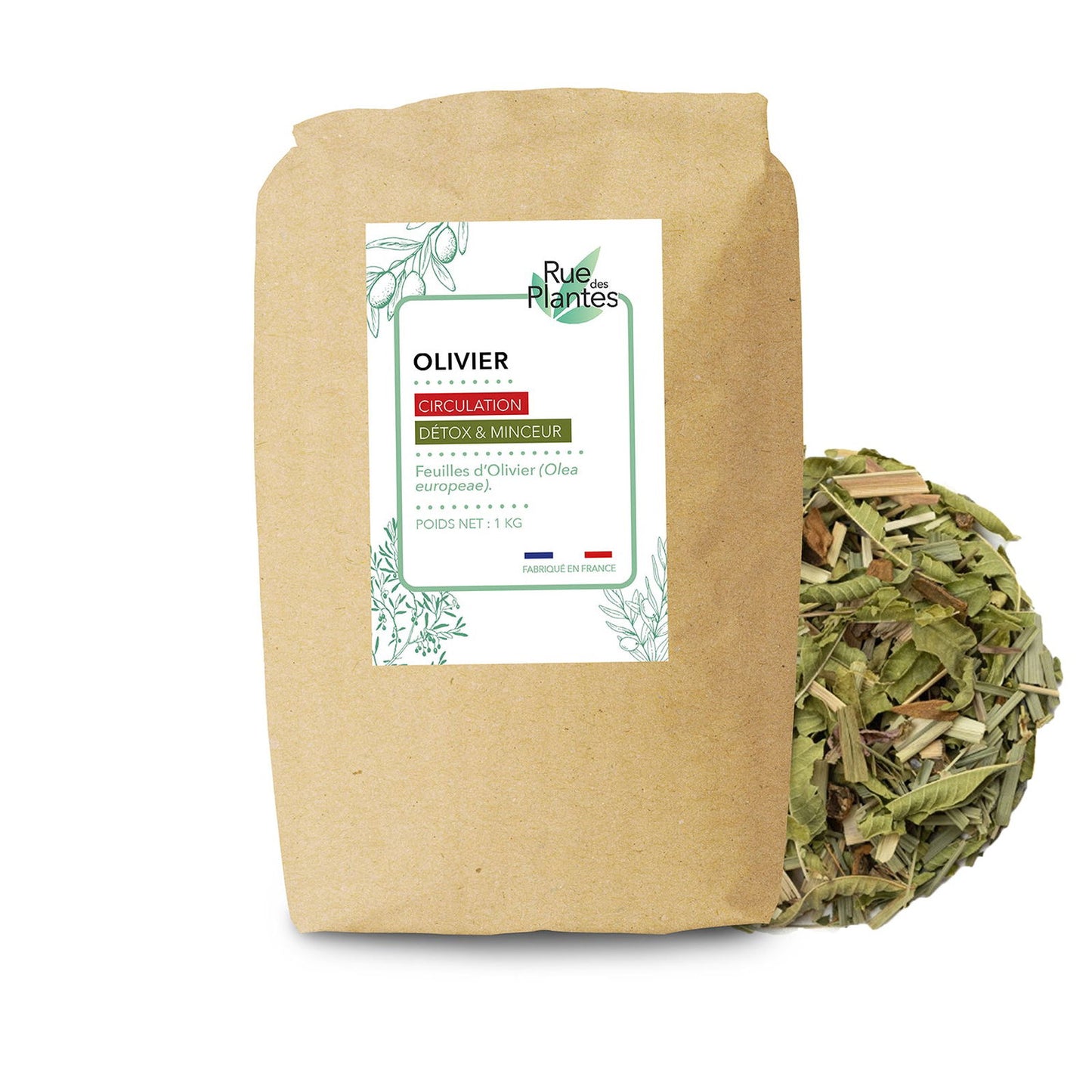 Achat Olivier Feuilles Coupées - Tisane - Rue Des Plantes