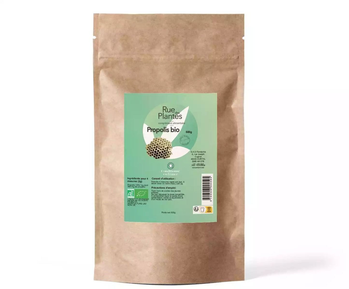Achat Propolis bio extrait poudre - Rue Des Plantes