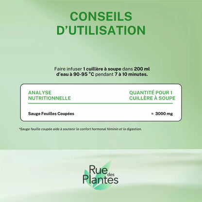 Sauge feuilles coupées