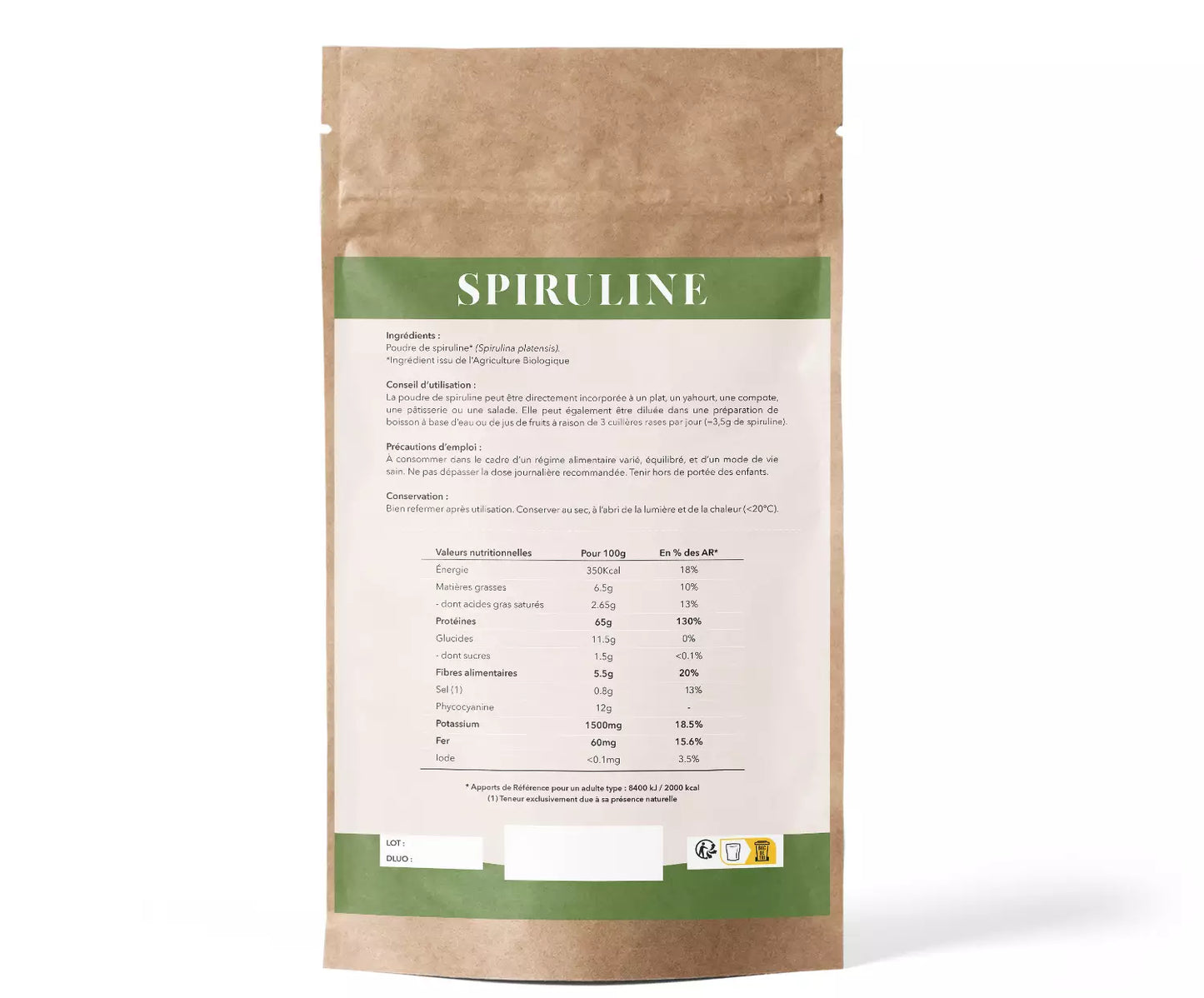 Achat Spiruline Bio Poudre